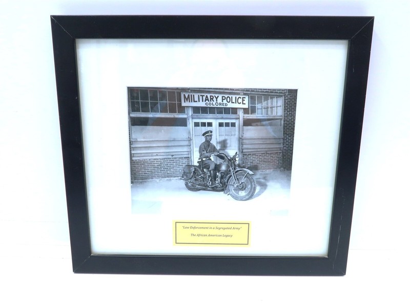 WWII "Law Enforcement in a Segregated Army" Framed HISTORIAL PHOTO 18" x 16" WW2