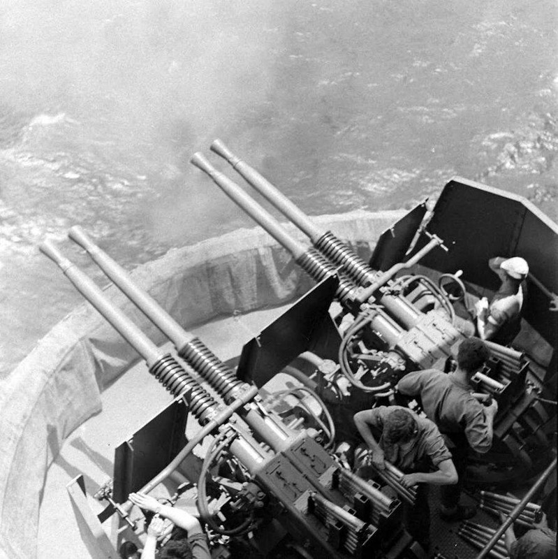 WW2 WWII Photo Aboard US Lexington CV-16 in 1944 World War Two US Navy / US065