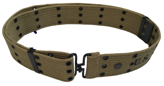 .45 Colt Pouch M1 Webbing Canvas Belt OD Green with M1911 Colt Holster BLACK gallery