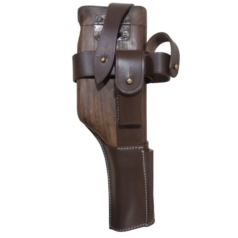 German WWI Mauser C-96 Broomhandle Holster Rig-Dark Tan gallery