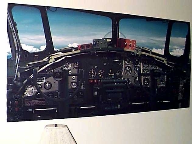 B-17 B17 WWII Aircraft Instrument Panel w/Gauges 6 Foot Lifesize Poster gallery
