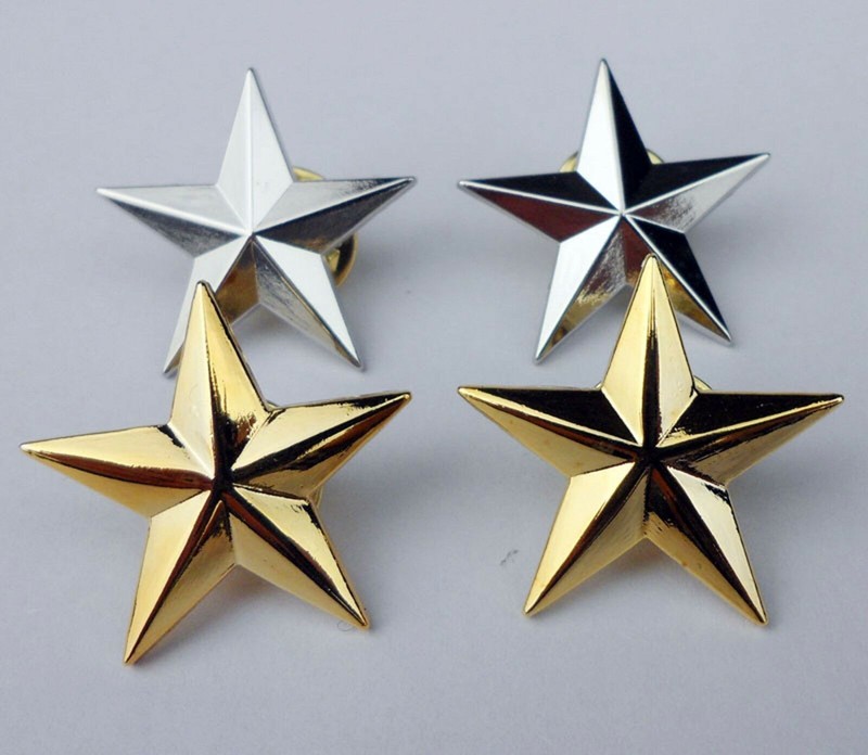 US Army Air Force US Navy One Star Rank Badge Pin Insignia TWO PAIR-US147