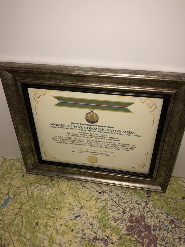SCSA - WOMEN AT WAR COMMEMORATIVE MEDAL CERTIFICATE ~ Type 1 gallery