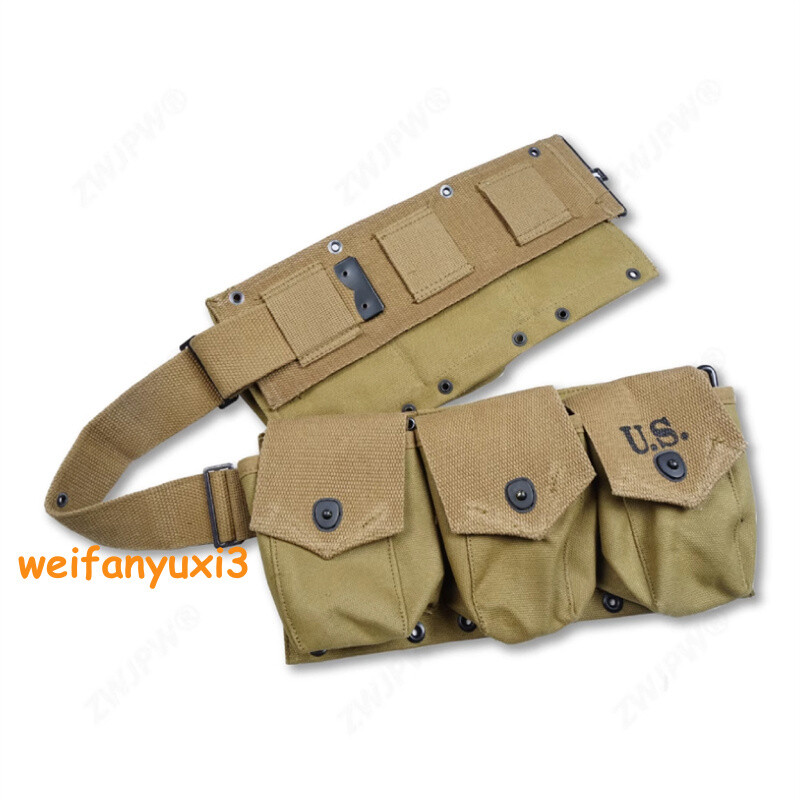 Replica World War II US Army B.A.R. 6 Bags khaki Money Belt Button Closure Bags gallery