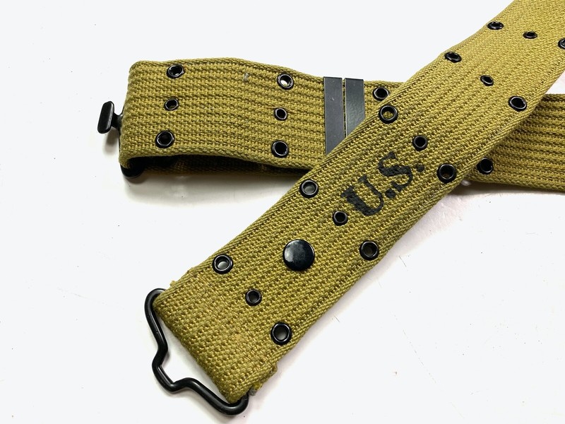 WWII US M1924 .45 AMMO COMBAT FIELD EQUIPMENT PISTOL BELT-OD#3 gallery