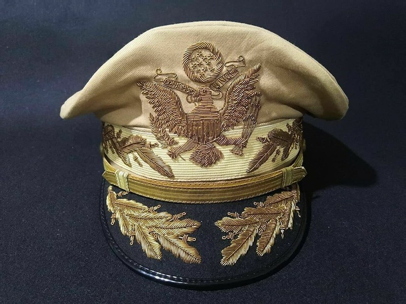 USA ARMY GENERAL DOUGLAS MACARTHUR AUTHENTIC UNIFORM NEW KHAKI HAT