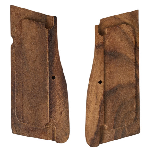 WWI WWII 9MM Pistol Grips German Browning Hi-Power Checkered Wooden gallery