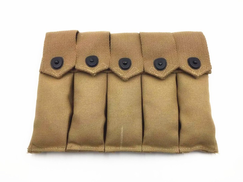Repro WWII WW2 US ARMY Military Thompson 5 Cell 20rd Magazine Pouch Ammo Bag gallery