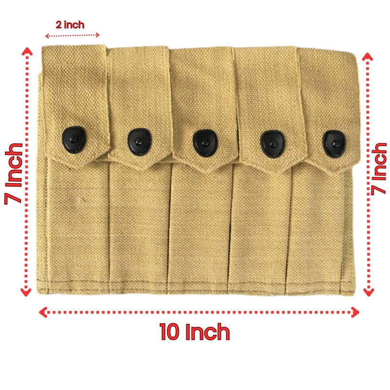 U.S USGI WWII 5 Pocket Canvas Pouch with M1903 Thompson SMG Kerr Pattern Sling gallery
