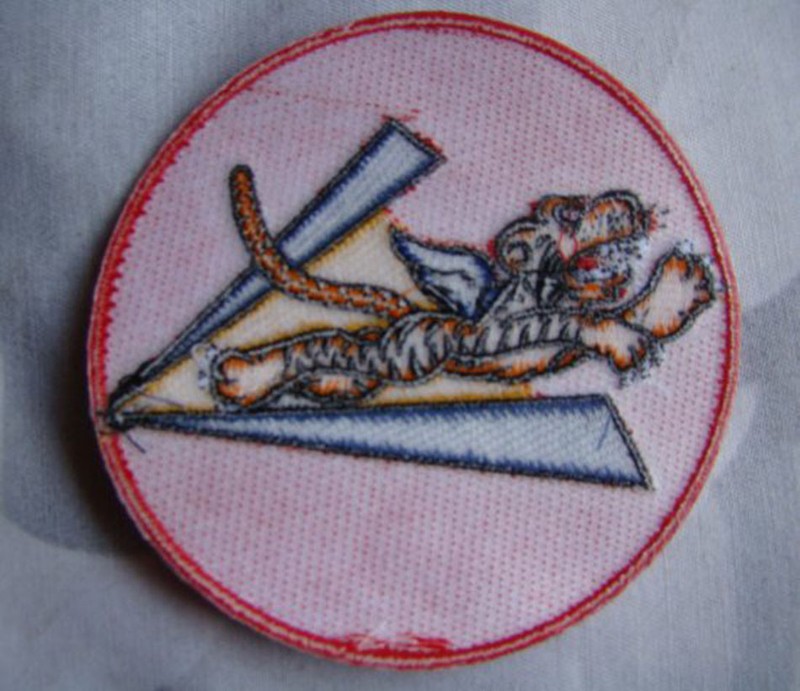 Military US AIR VETERANS JACKET PATCH FORCE FLYING TIGERS LEATHER ROUND PATCH gallery