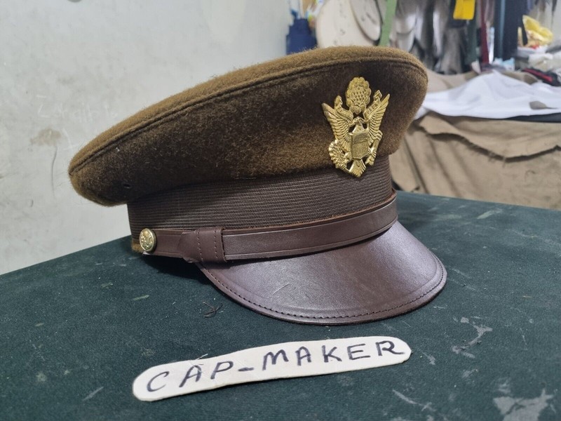 USA Aviation Cap - US Army Air Force Enlisted Mens Visor Crusher Hat Dress Cap gallery