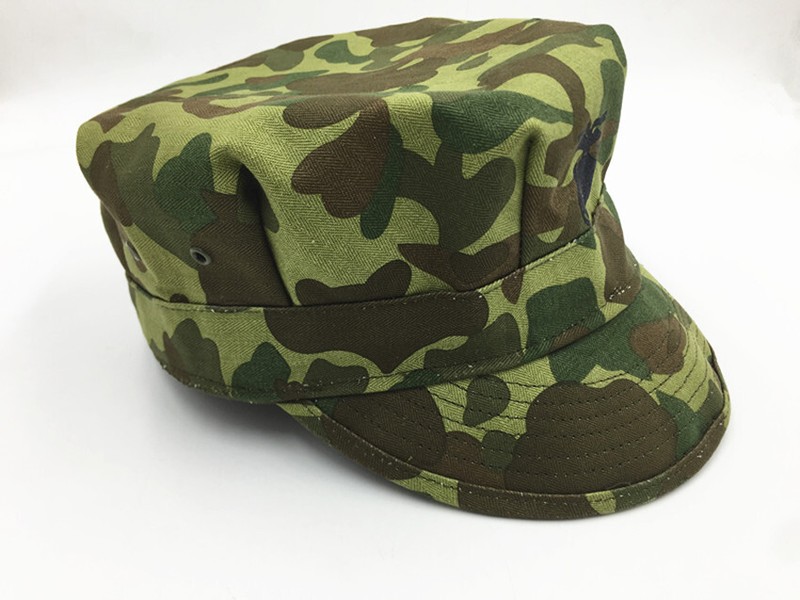 WW2 US ELITE ARMY PACIFIC CAMOUFLAGE OCTAGONAL FIELD CAP HAT gallery