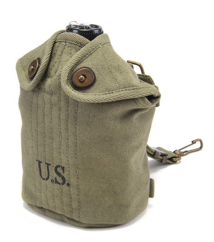 US WW2 Airborne Canteen Cover marked JT&L 1944 gallery