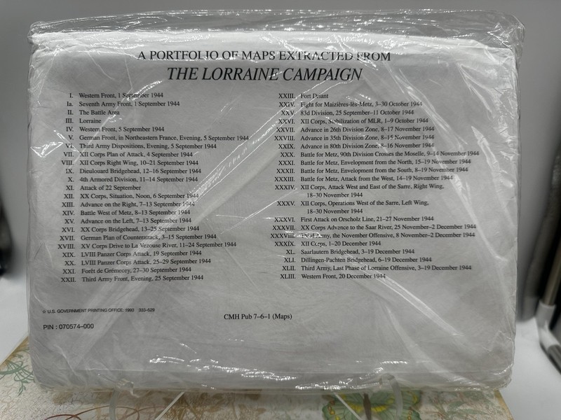 SEALED Portfolio of Maps Extracted From THE LORRAINE CAMPAIGN 1993