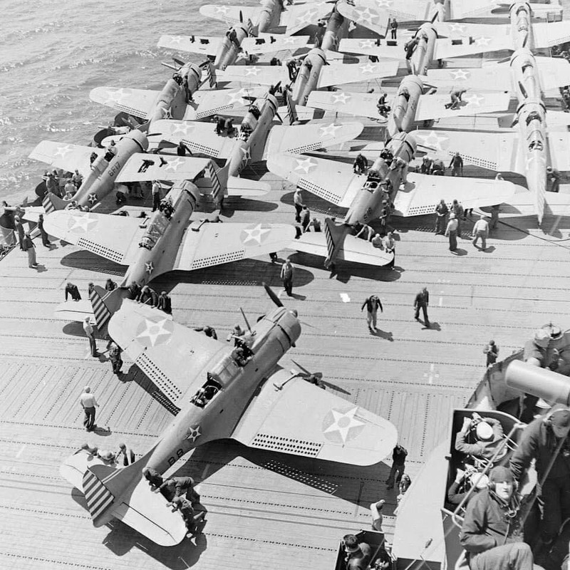 WW2 WWII Photo World War Two / US Navy Aircraft Carriers in Action April 1942