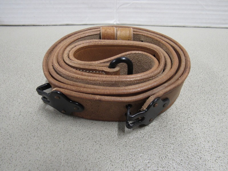 WW2 US M1907 Leather Sling Marked MILSCO 1944 Reproduction M1 Garand M1903A3 gallery