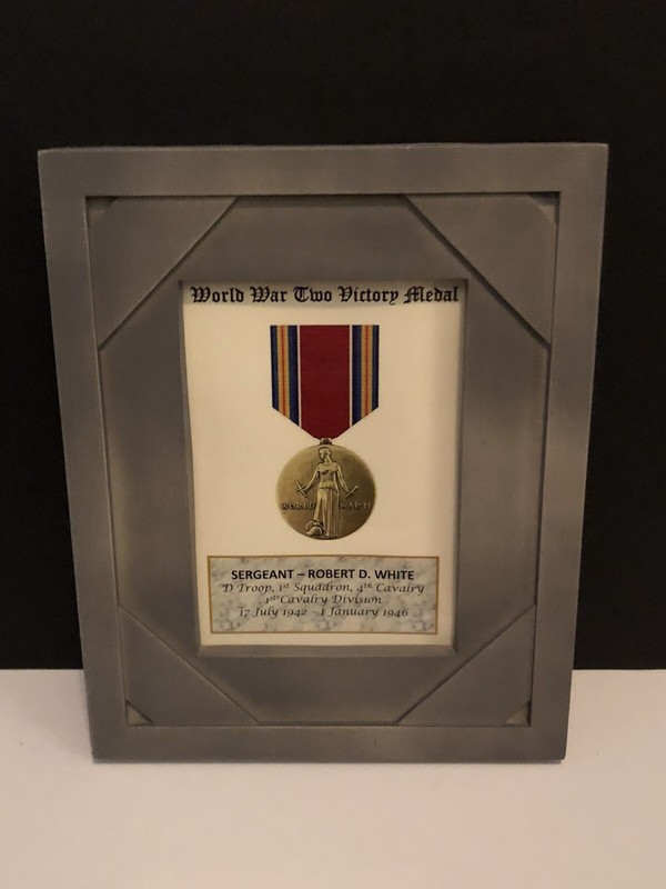 WORLD WAR II VICTORY MEDAL ~ 5x7 Medal Print with Rank, Name, Unit, etc.