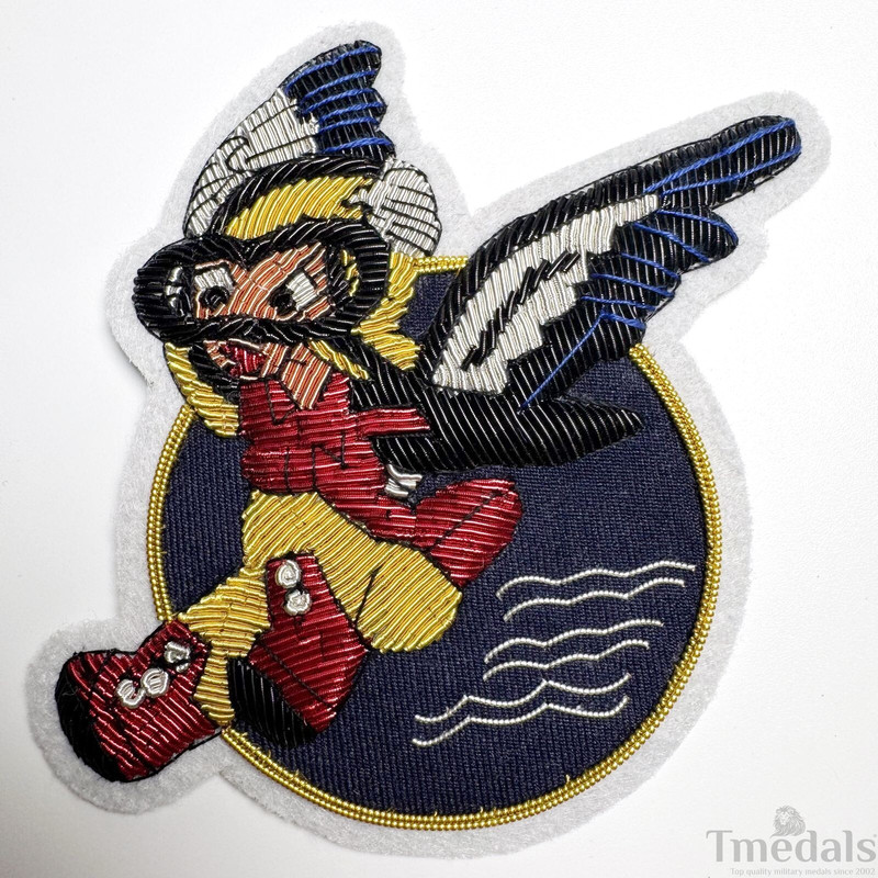 WASP Women's Air Force Service Pilots WW2 Fifinella Patch Woman Brass Wire Repro gallery