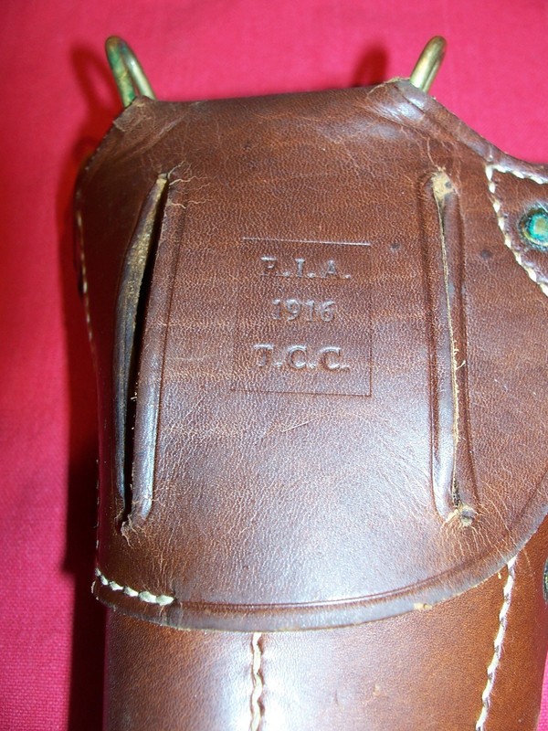 Nice WWII US M1916 RIA Leather Holster Army Colt M1911 .45 ACP Pistol Gun Repop gallery