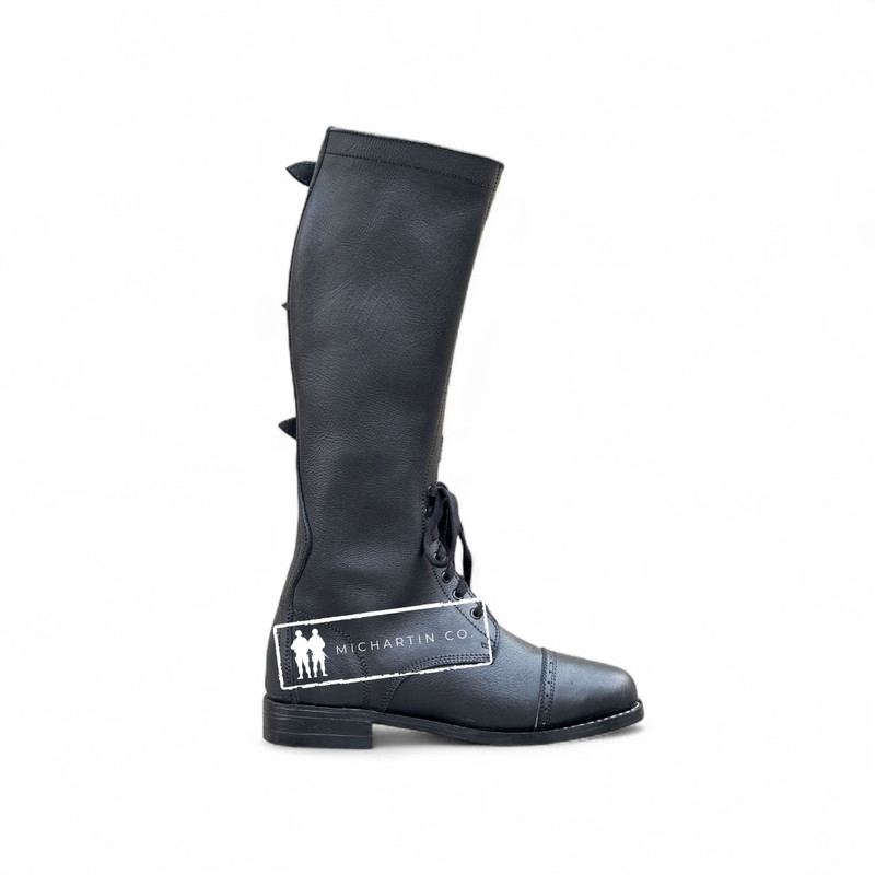 WW2 US ARMY 1940 CAVALRY RIDING BOOTS BLACK LEATHER REPRO - ALL SIZES gallery