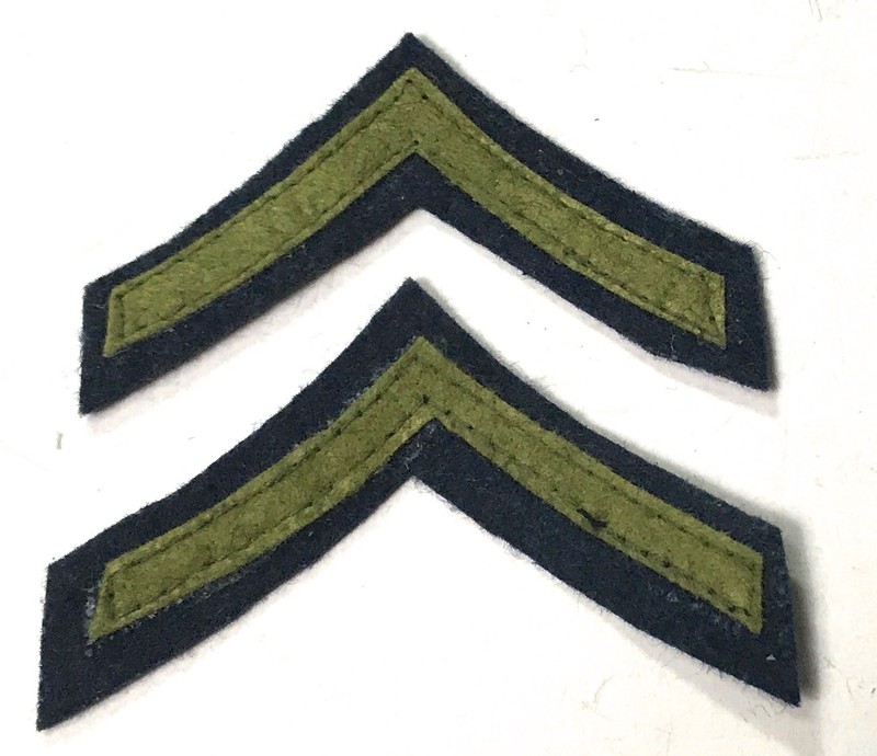 WWII US PRIVATE PFC JACKET RANK CHEVRONS
