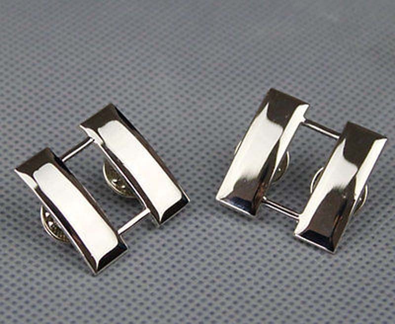 beautiful PAIR US ARMY OFFICER’S CAPTAIN RANK COLLAR INSIGNIA BADGES PIN