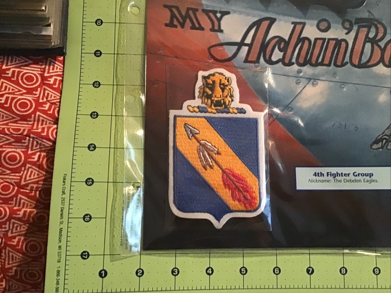 Willabee & Ward Emblems Of Air War WWII Patch 4th Fighter Group + Info Card gallery