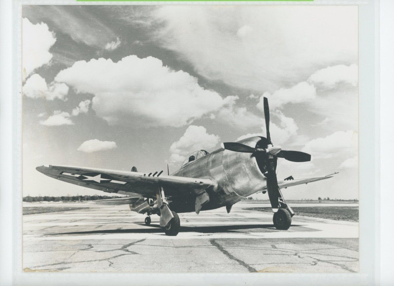 WWII 8x10 Photo Print Fighter plane taxi on air strip