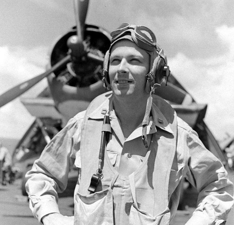 WW2 WWII Photo Aboard US Lexington CV-16 in 1944 World War Two US Navy / US068