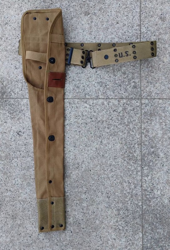 WW2 US ARMY M36 WEBBING BELT AND M1 CARBINE CANVAS BAG EQUIPMENT SET