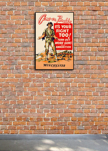 1943 “It’s Your Fight Too!” Winchester Vintage Style WW2 Poster - 16x24 gallery