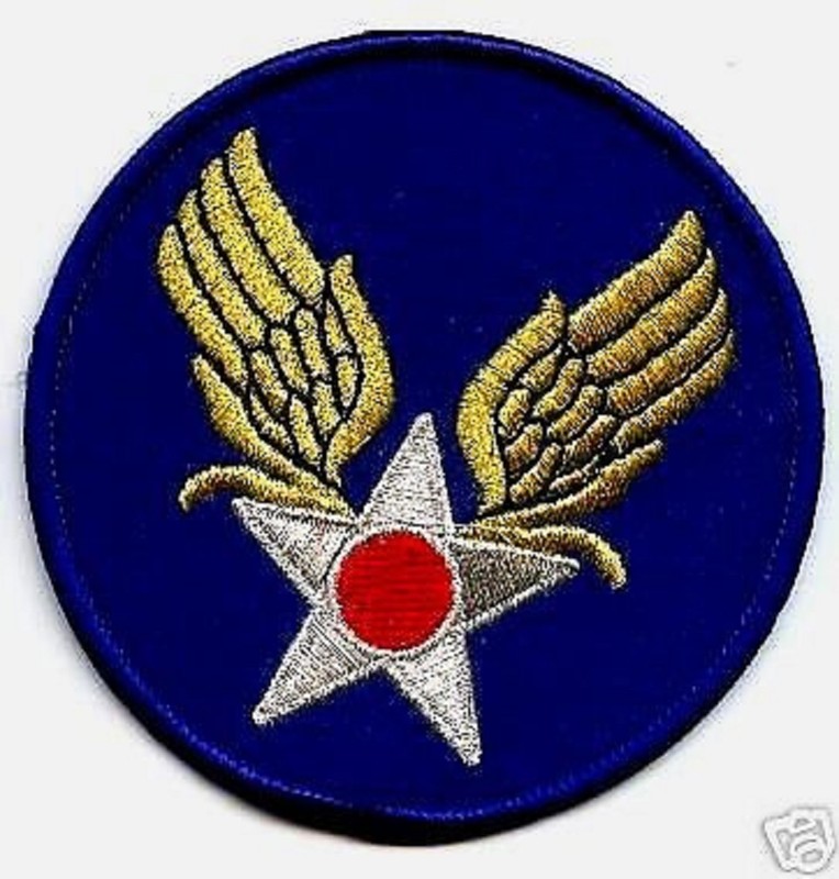 WWII US ARMY AIR FORCE AAF WWII iron-on REPO INSIGNIA PATCH