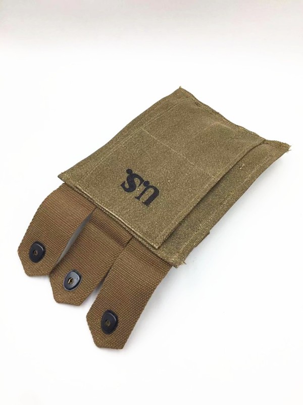 WW2 Thomsen Bag Triple Pack American Soldier Equipment Pack Three Pocket Pouch gallery