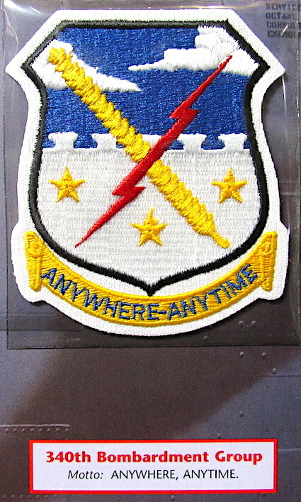 340th BOMBARDMENT GROUP Willabee & Ward WWII EMBLEMS of AIR WAR PATCH Patch Only