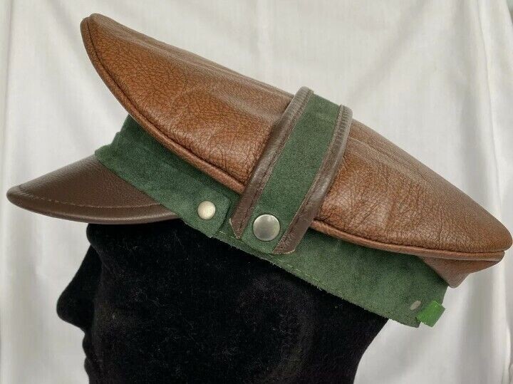 Titan Leather Suede Military Officers Crusher Visor Hat Cap gallery