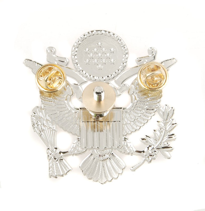 US Army Cap Badge Eagle Pin Metal Military Souvenir Officer Insignia Medal gallery