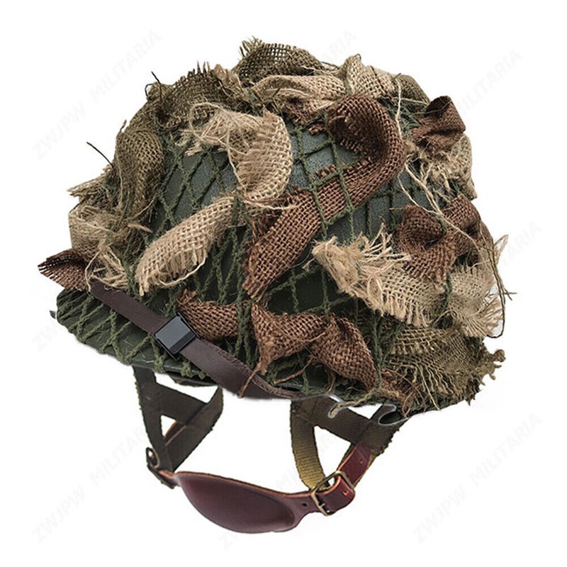 WWII US ARMY AIRBORNE PARATROOPER M1C JUMP HELMET MILITARY CAP SUIT GEAR