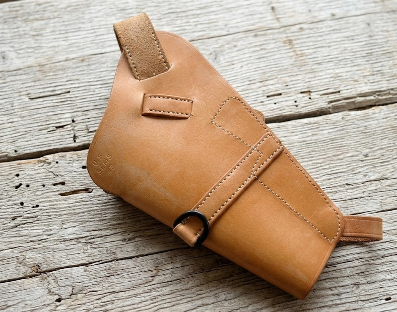 🔥 Premium WWII US Army M3 Shoulder Leather Holster Light Grey Colt 1911 US gallery