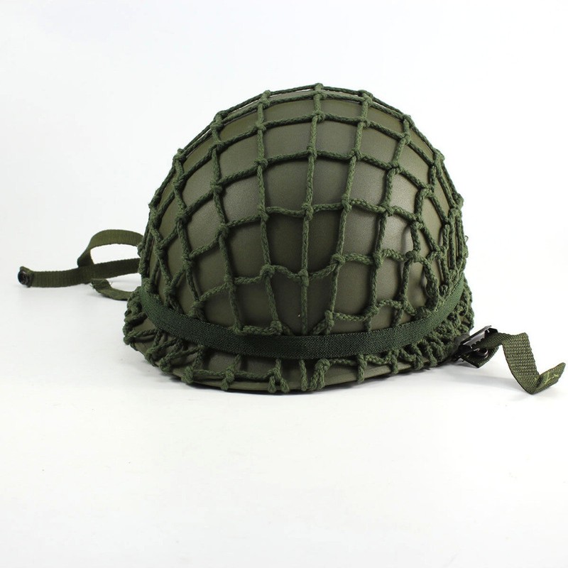 WW2 US ARMY PARATROOPER M1 Tactics CAMOUFLAGE HELMET+COTTON NET+OD BAND CAT EYES gallery