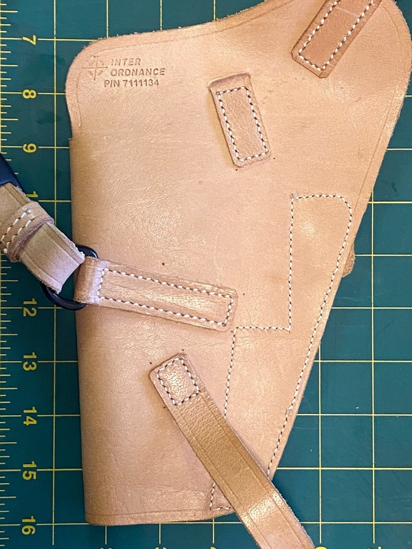 US 1911 Pistol 0.45 ACP Tanker Shoulder Holster Genuine Natural Leather WWII New gallery