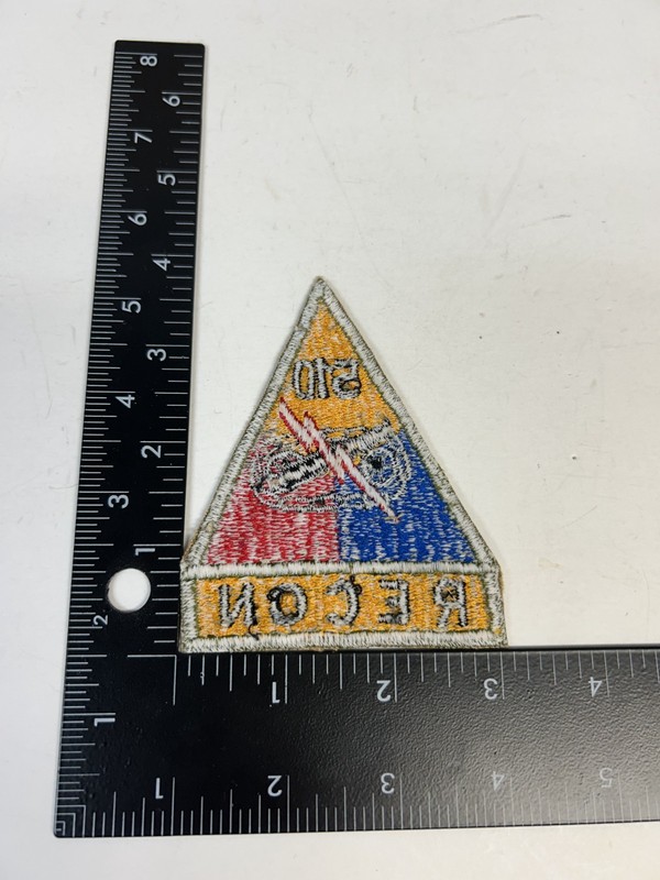 MH577 Repro WW2 US Army Patch 510th Tank Battalion with Tab "RECON" IR29D gallery