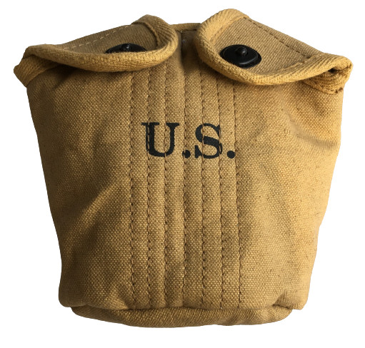 U.S WW2 M1910 Canteen Water Bottle Webbing Canvas Cover Khaki (Pack of 2) gallery