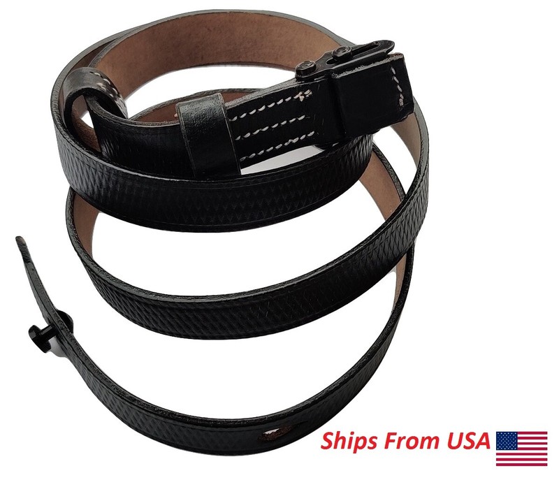 WWII GERMAN MP LEATHER CARRY SLING Collectible Goods- BLACK