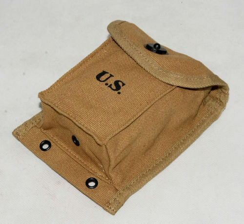 WWII US ARMY USMC MAGAZINE HAND GRENADE AMMUNITION POUCH POCKET
