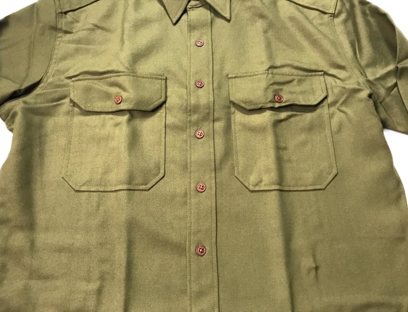 WWII US ARMY INFANTRY OFFICER M1937 M37 COMBAT FIELD WOOL SHIRT-SIZE 6 (52-54R) gallery