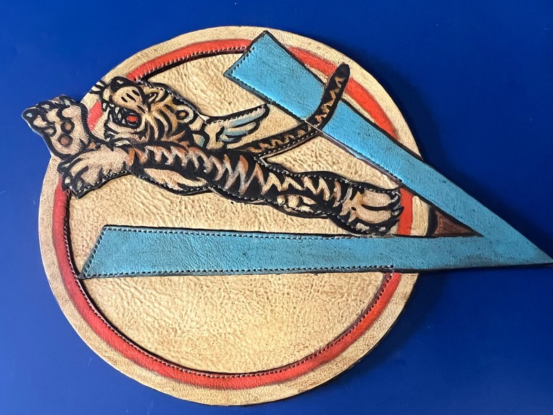 A.V.G. FLYING TIGERS 23RD FTR. GRP. LAYERED LEATHER PATCH