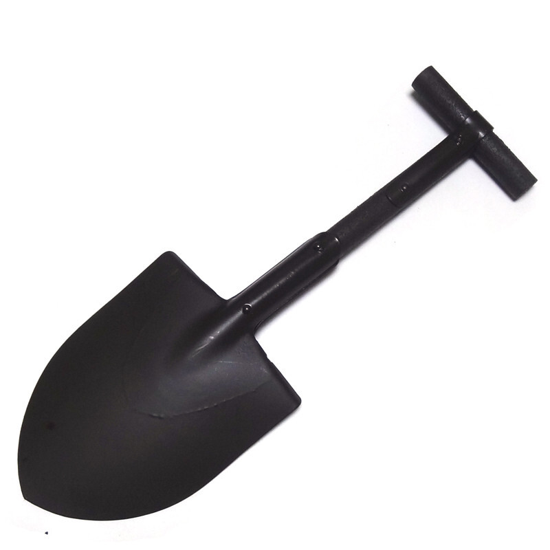 WW2 US M1910 T-Handle Entrenching Tool Short Shovel With Khaki Carrier Cover gallery