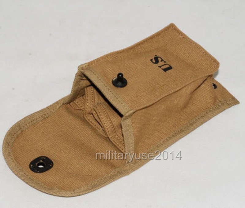 WWII US ARMY USMC MAGAZINE HAND GRENADE AMMUNITION POUCH POCKET-US068 gallery