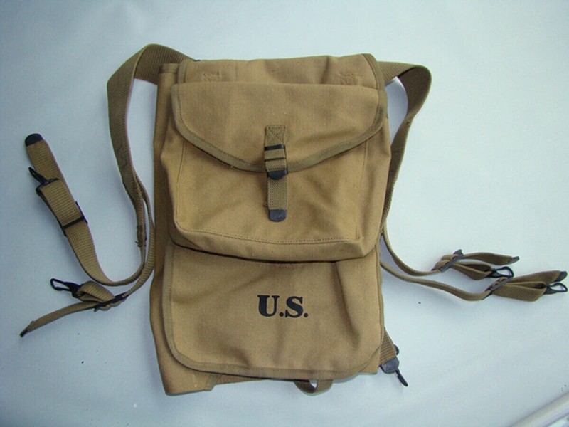 WW2 WWII US ARMY M1928 FIELD HAVERSACK KNAPSACK CANVAS BACKPACK EQUIPMENT gallery