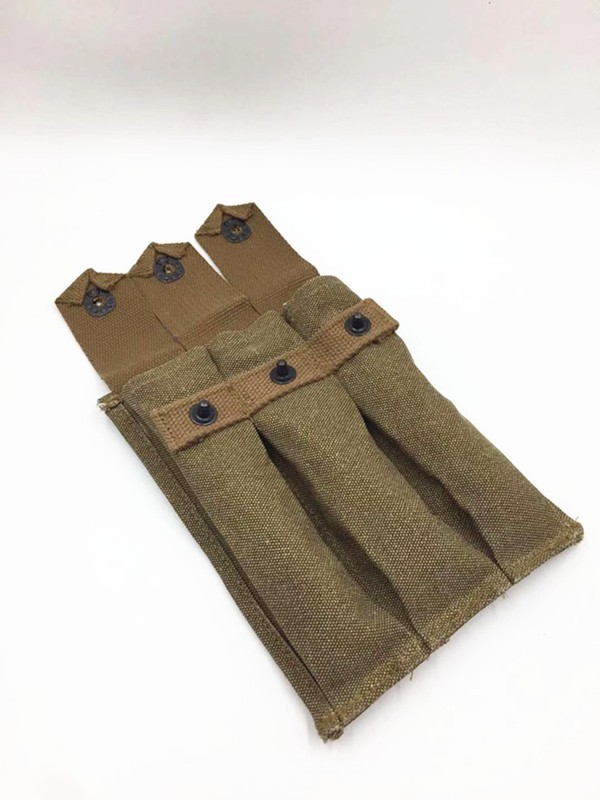 WW2 Thomsen Bag Triple Pack American Soldier Equipment Pack Three Pocket Pouch gallery